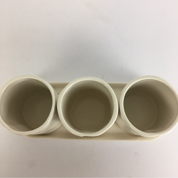 Rae Dunn Artisan Collection by Magenta Hair Face Nails Ceramic Set with Tray - Picture 7 of 12